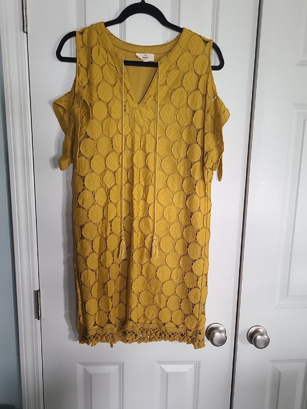 entro Sunny Mustard Mini Dress